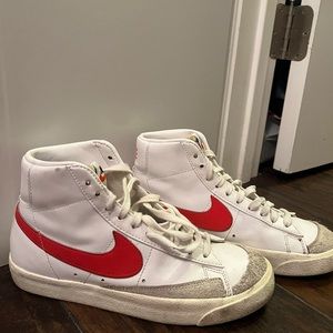 Women’s red nike blazers